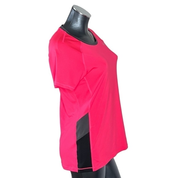 UNDER ARMOUR Fitted HeatGear Coral Pink Short Sleeve Shirt Women's Size M - Picture 6 of 11